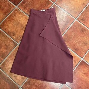 Aritzia Asymmetrical Wine Skirt